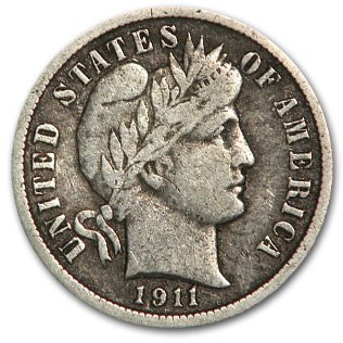 1911 Barber Dime Fine 1911 Barber Dime Fine